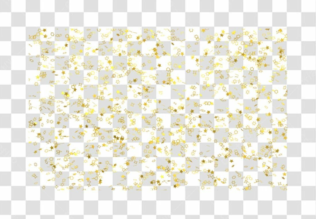 Decoração Estrelas Douradas PNG com fundo transparente