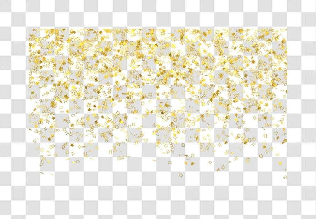 Decoração de Convite Estrelas Douradas PNG com fundo transparente