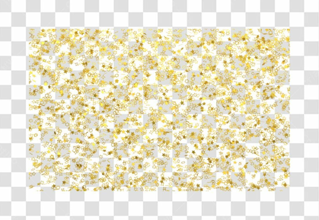Fundo PNG com Estrelas Douradas Transparentes