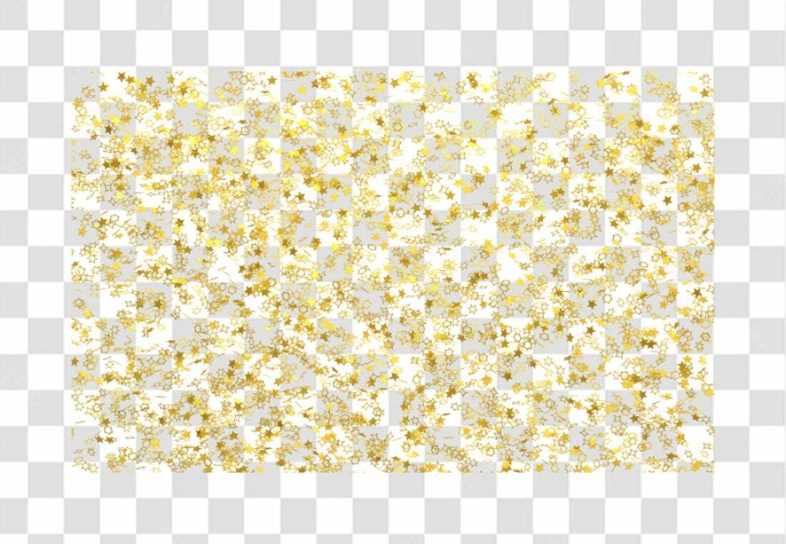 Fundo PNG com estrelas douradas para festas com fundo transparente