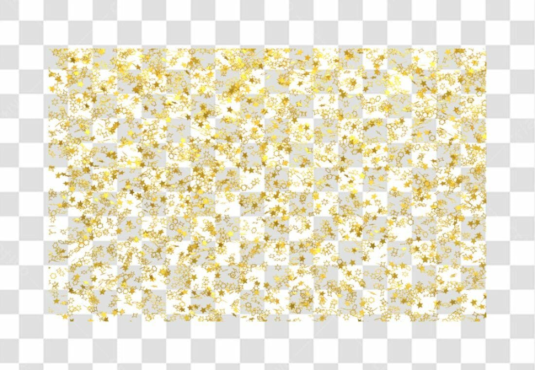 Fundo PNG com Estrelas Douradas Transparente