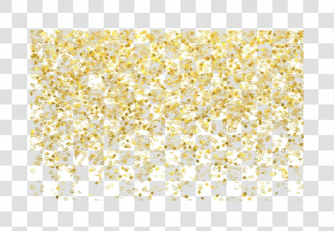 Fundo PNG com Estrelas Douradas para Festas com fundo transparente