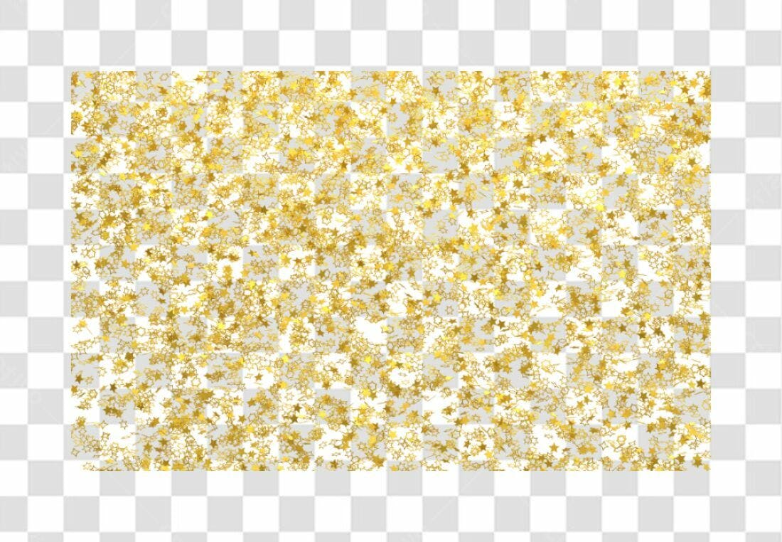 Fundo PNG com Estrelas Douradas Transparente