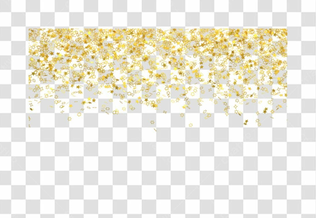 Banner de Estrelas Douradas PNG com fundo transparente