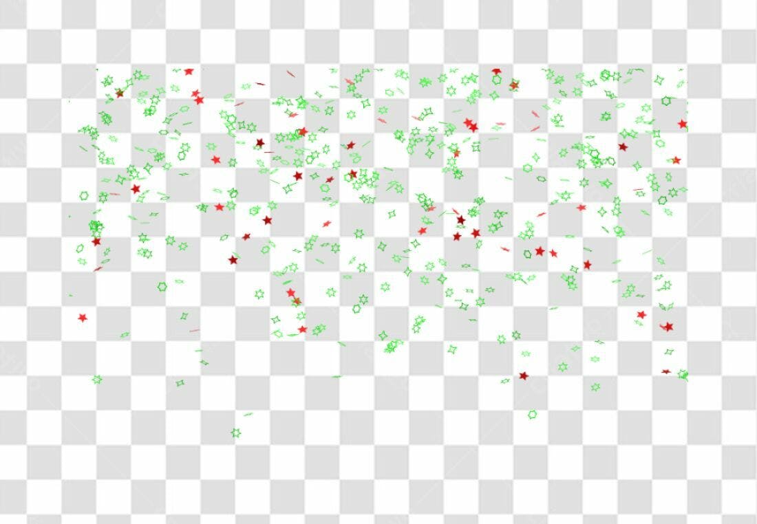 Confete PNG com fundo transparente Natal