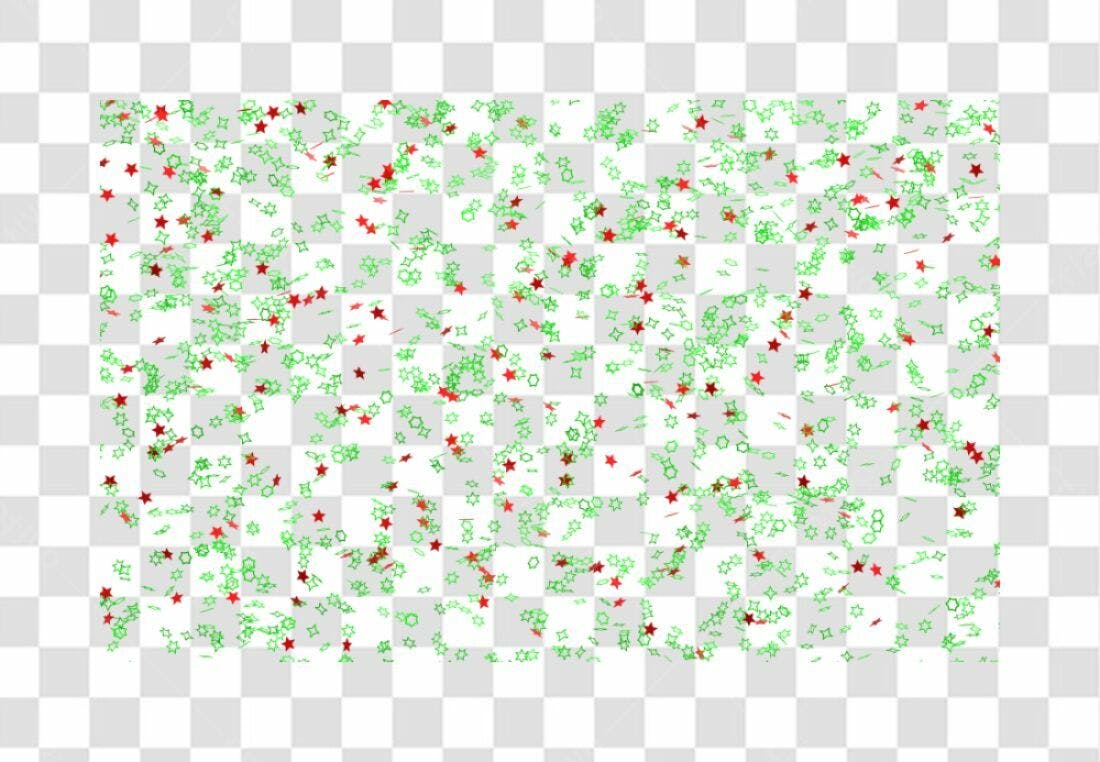 Confete Natalino PNG com fundo transparente