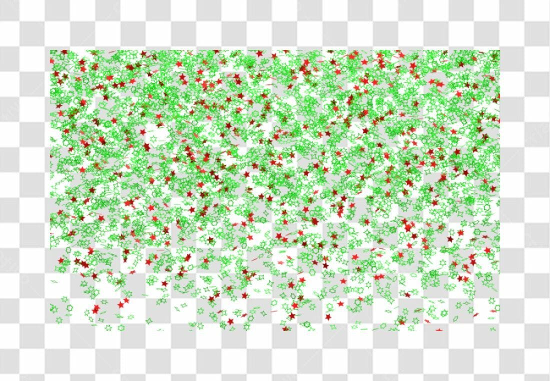 Confete Natalino PNG com fundo transparente