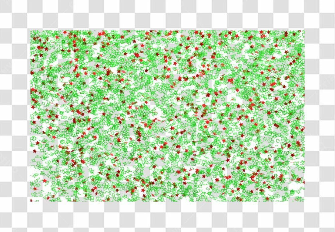 Fundo PNG com estrelas verdes e vermelhas fundo transparente