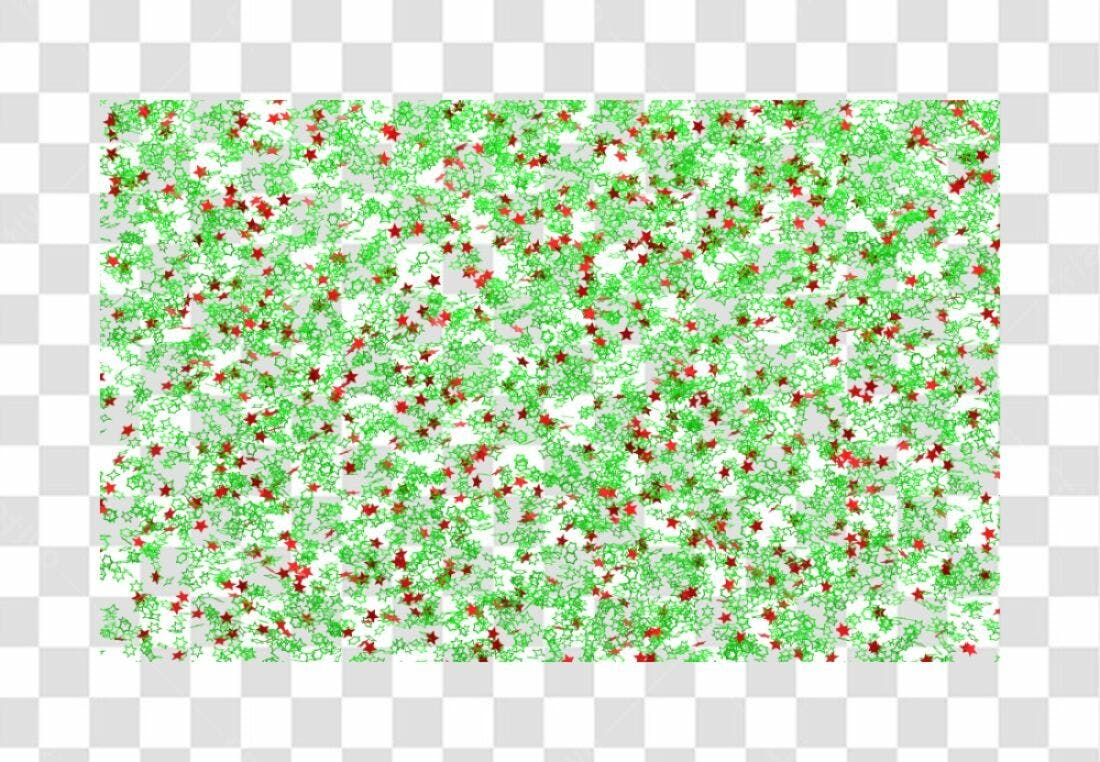 Fundo PNG com estrelas verdes e vermelhas fundo transparente