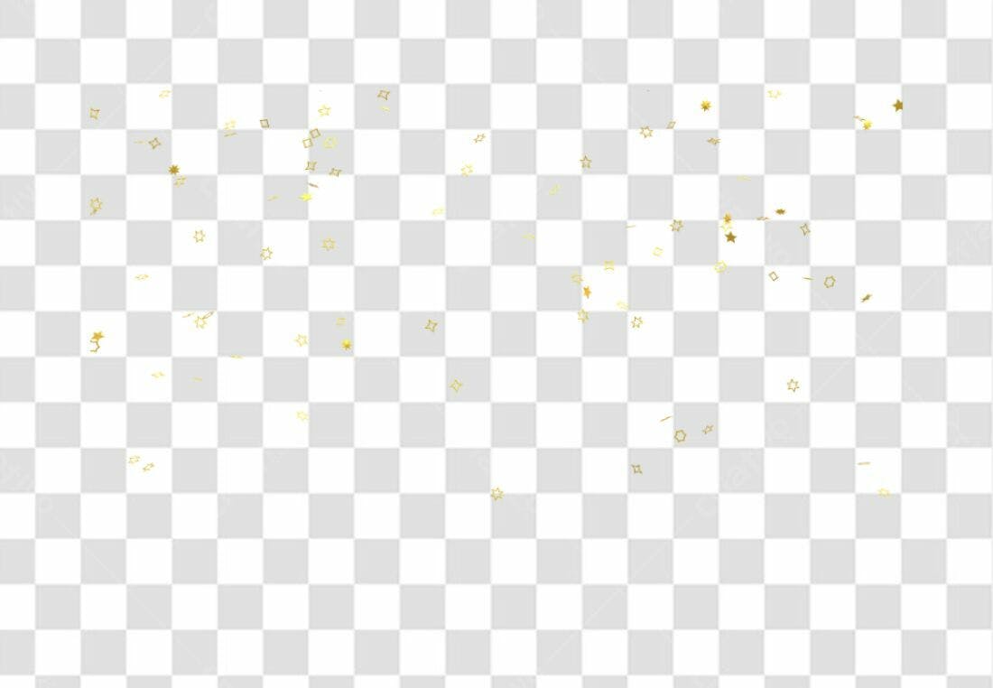 Decoração PNG com fundo transparente Estrelinhas Douradas