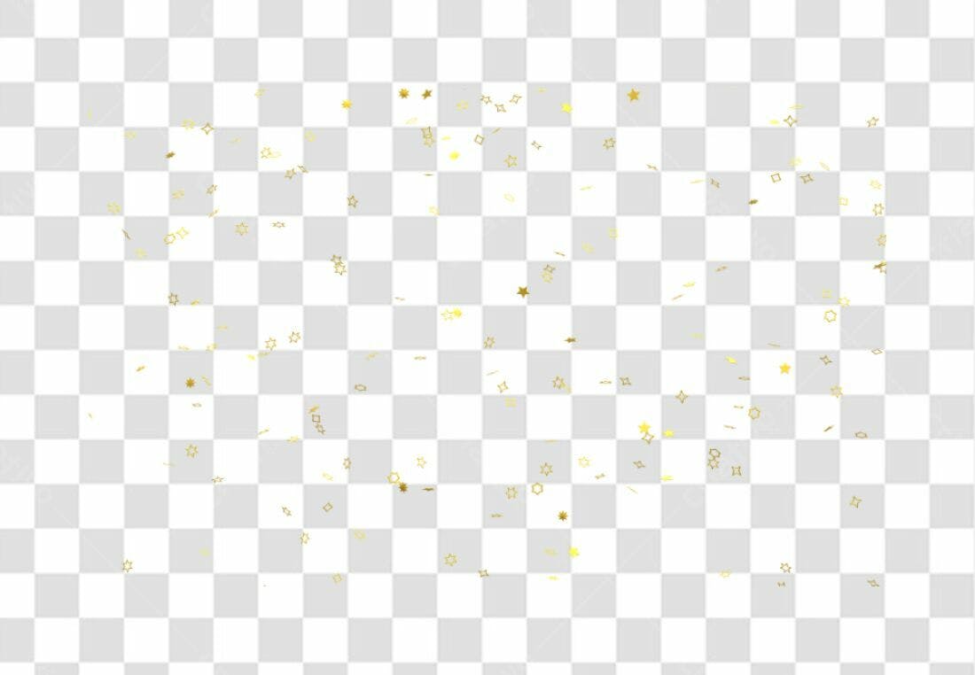 Decoração Festa Estrelas Douradas PNG com fundo transparente