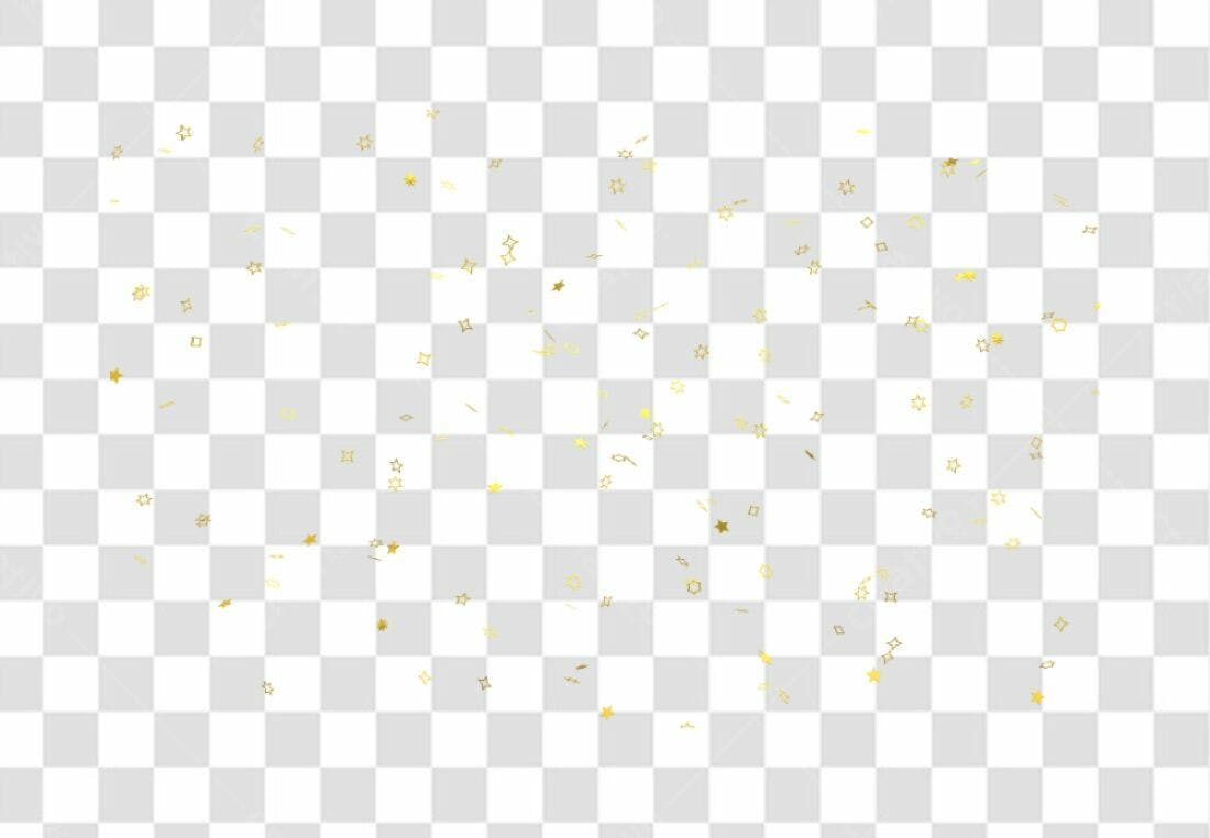 Confete dourado PNG com fundo transparente