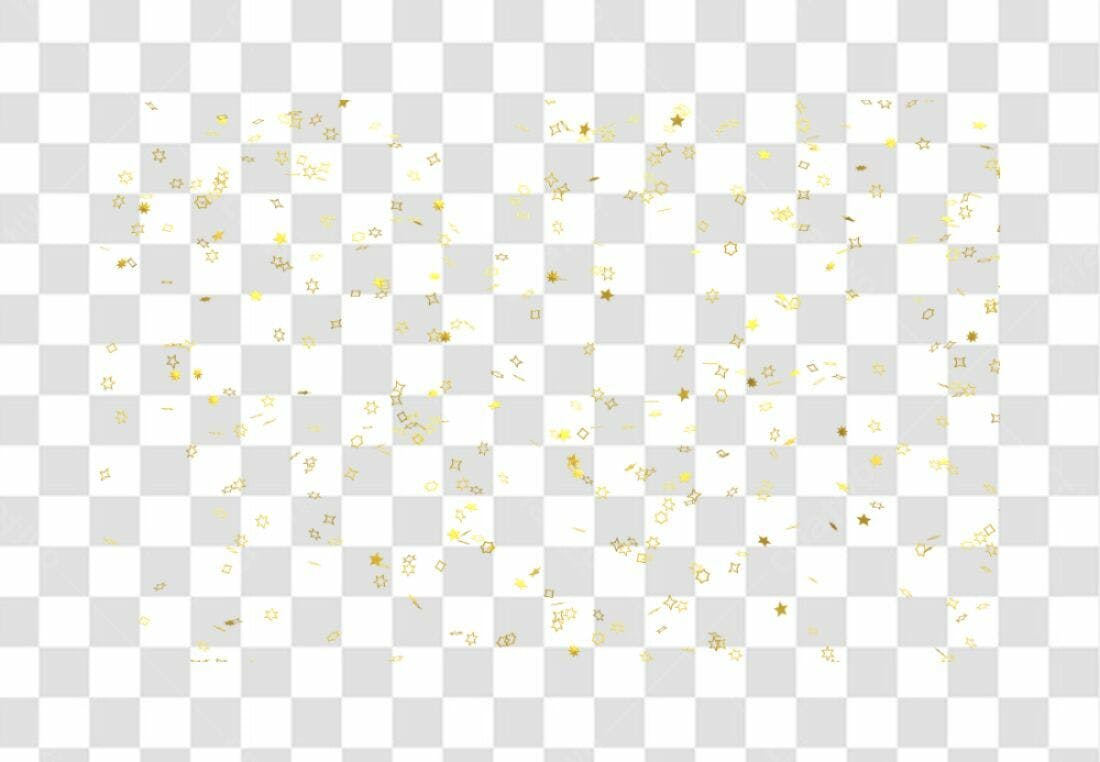 PNG Confetes Dourados com fundo transparente