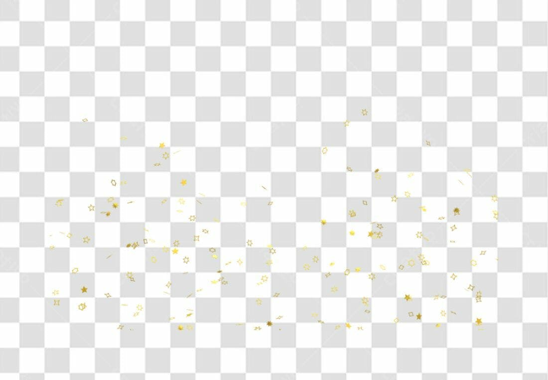 Confete dourado PNG com fundo transparente