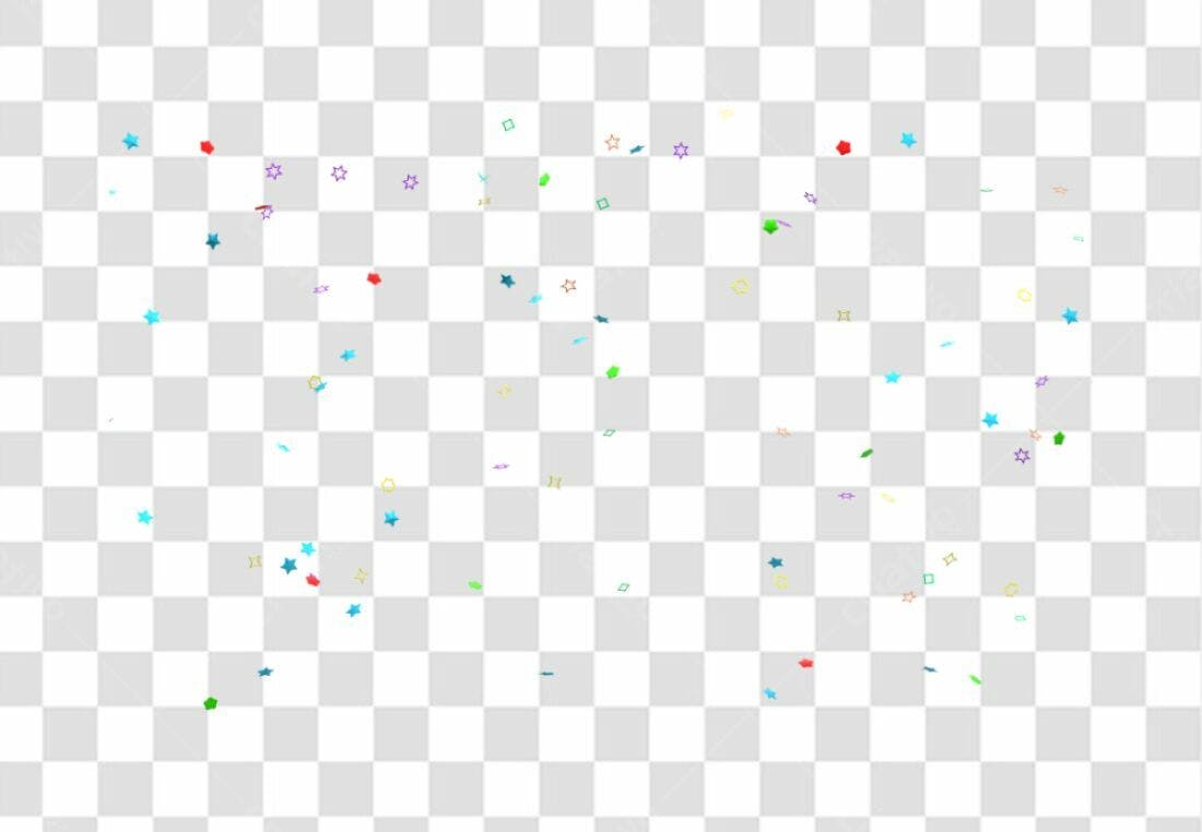 Confete PNG com fundo transparente para Festa