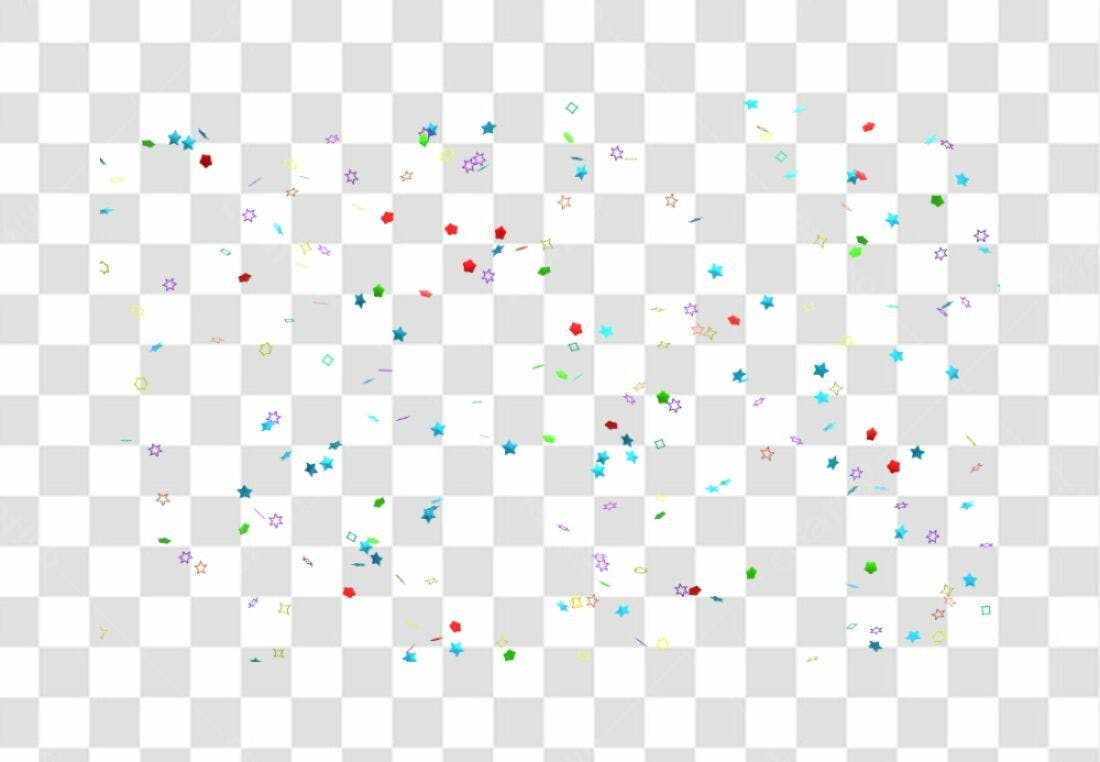 Confete PNG com fundo transparente