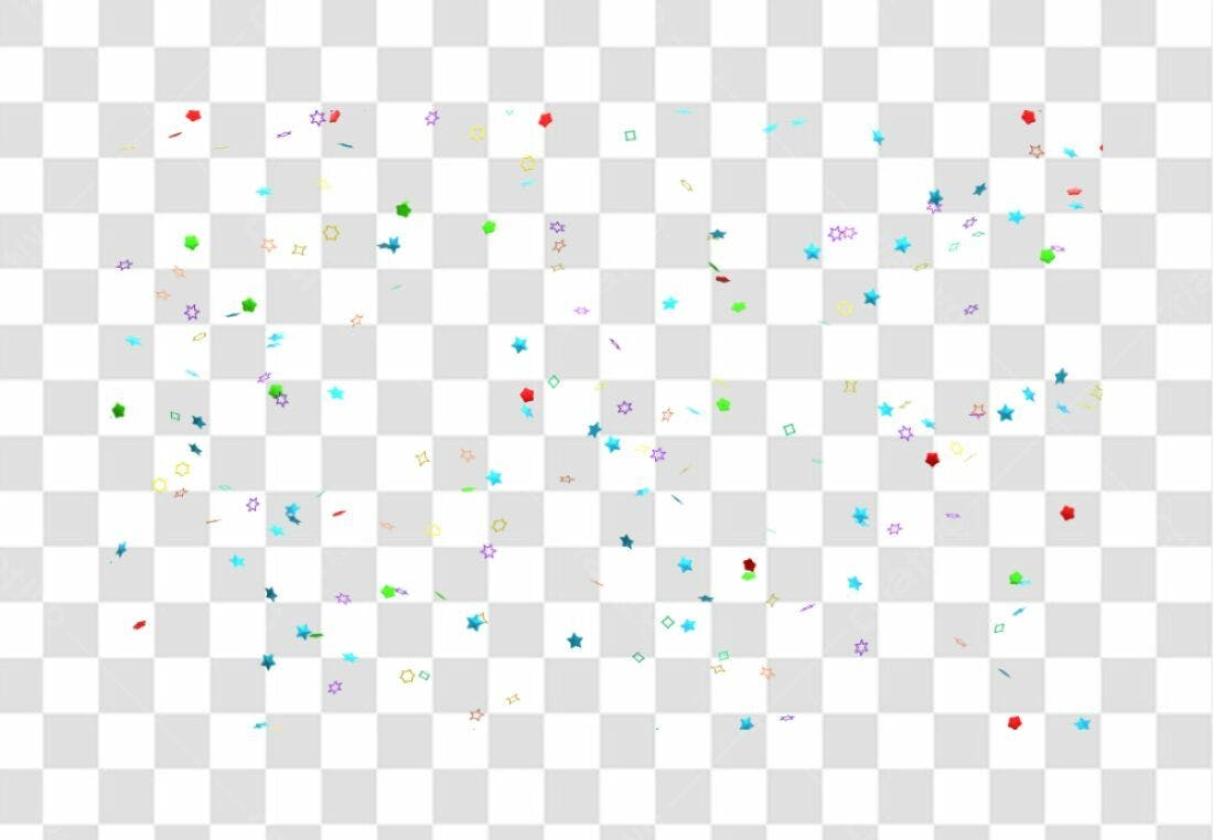 Confete PNG com fundo transparente