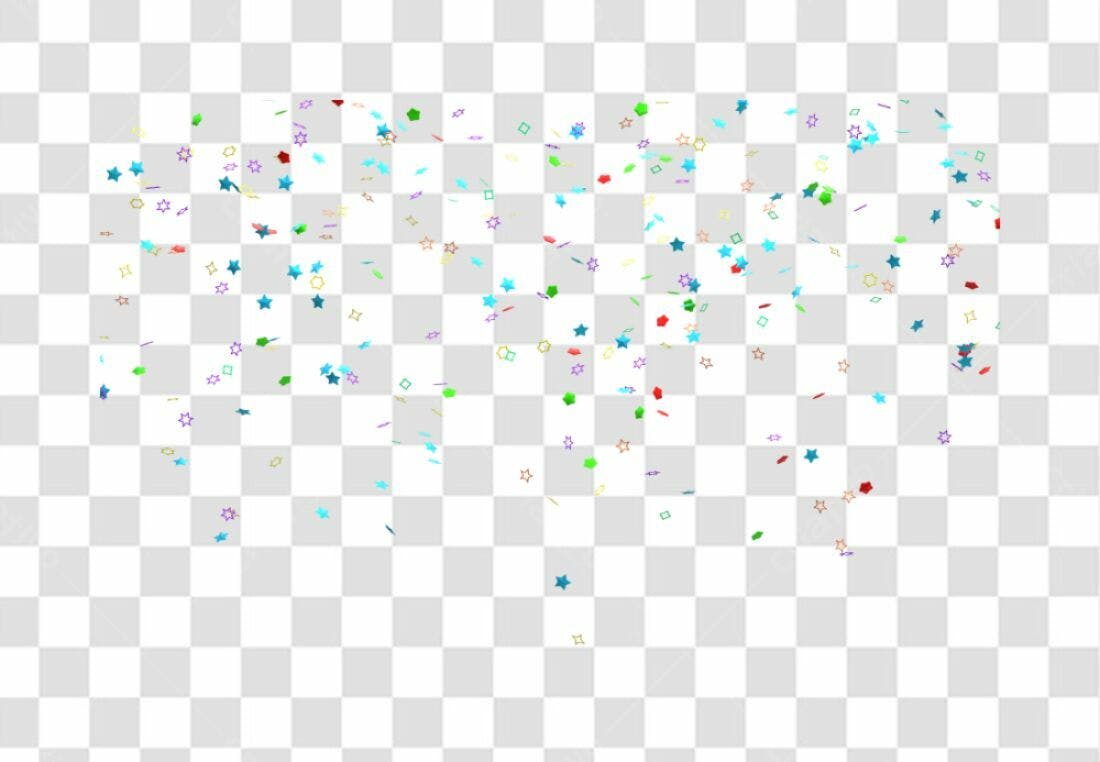 Confete PNG com fundo transparente para Festa