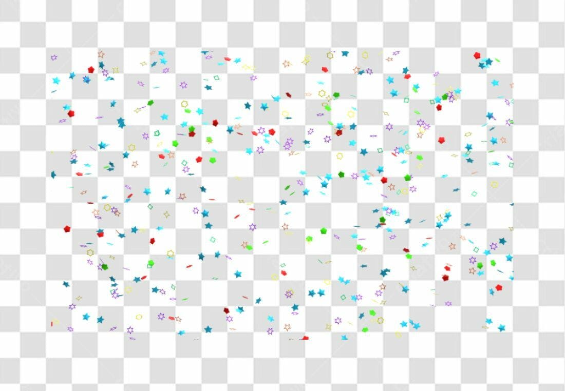 Confete PNG com fundo transparente para Festa