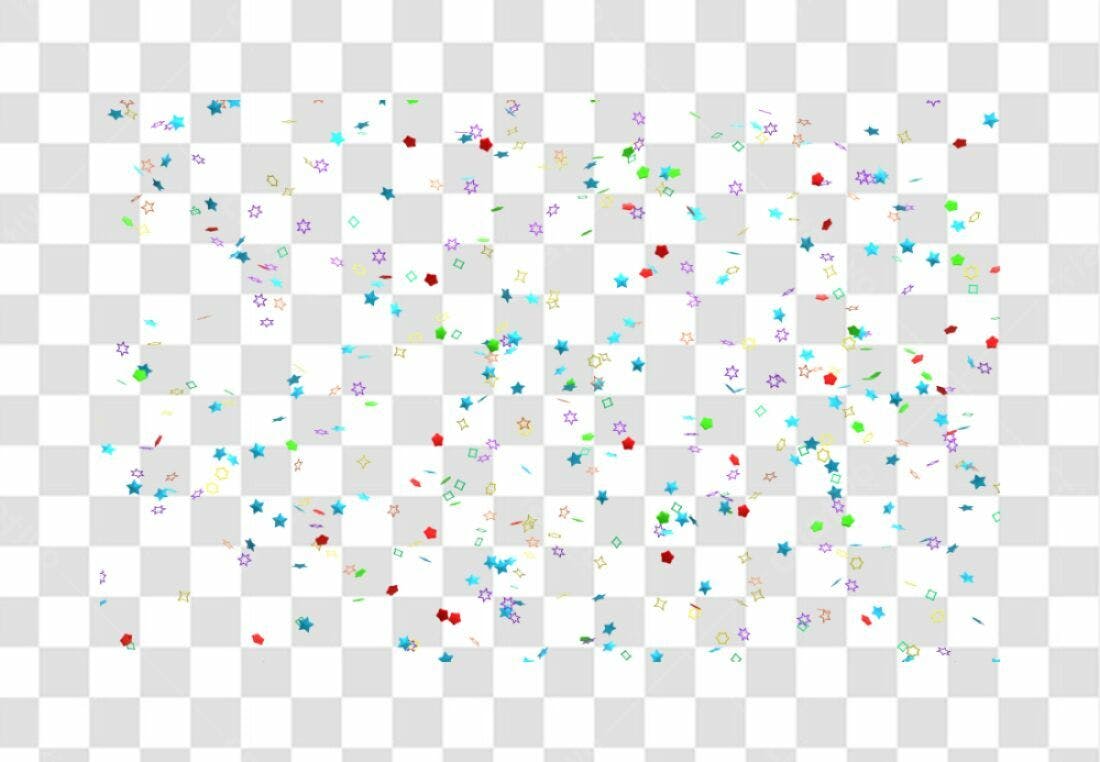 Confete PNG com fundo transparente