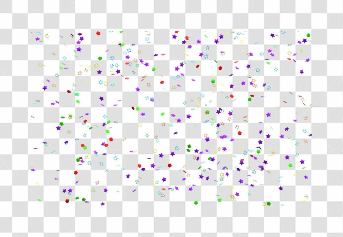 PNG Confetes coloridos para festas com fundo transparente