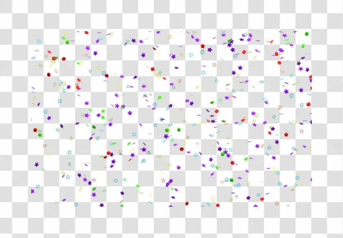 Confete PNG com fundo transparente