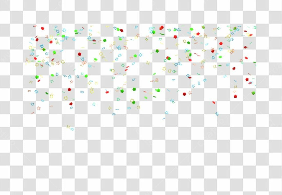 Confete PNG com fundo transparente para Festa