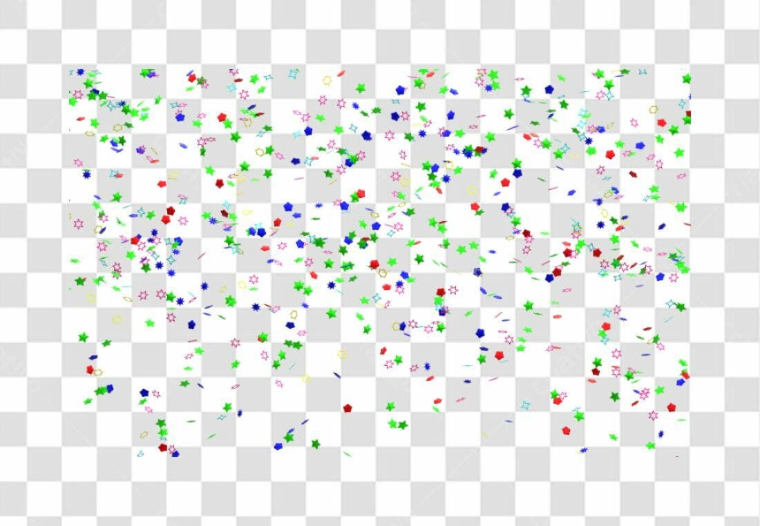 Confete PNG com fundo transparente para Festa