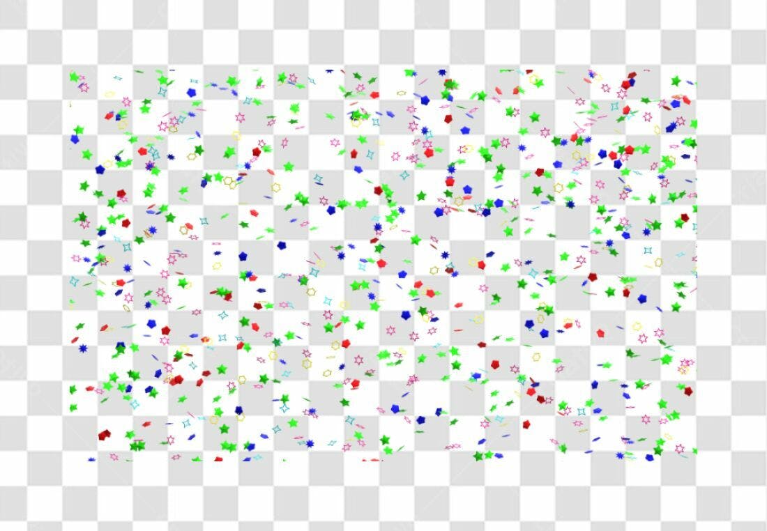 PNG Confeito Estrelas coloridas fundo transparente
