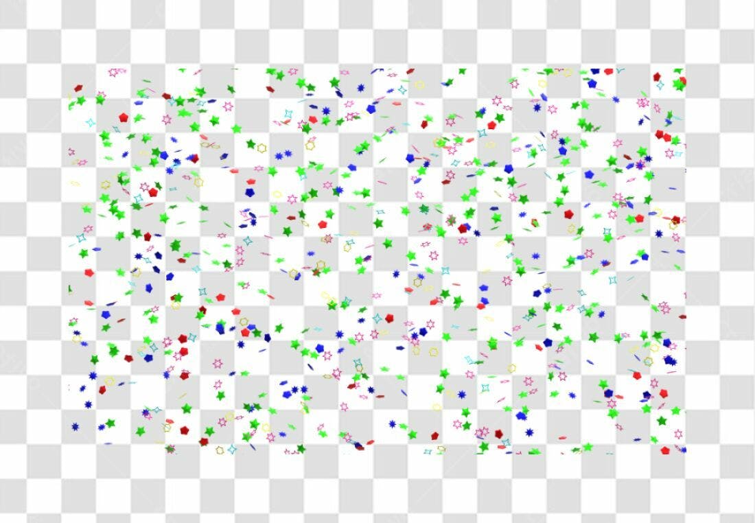 Confete PNG com fundo transparente para Festa