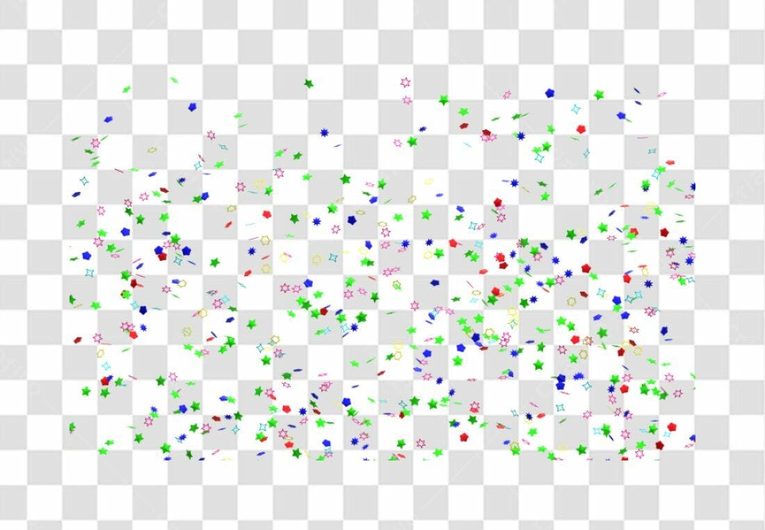 Confete PNG com fundo transparente para festa