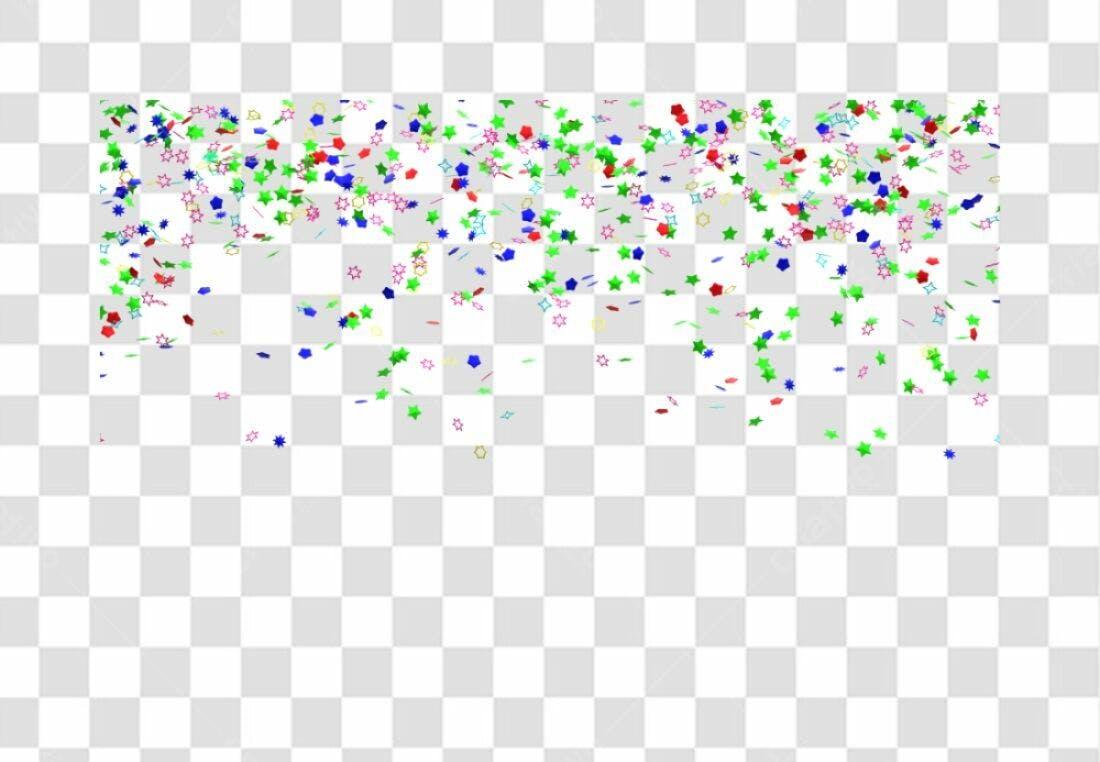 PNG Confetes coloridos para festa com fundo transparente