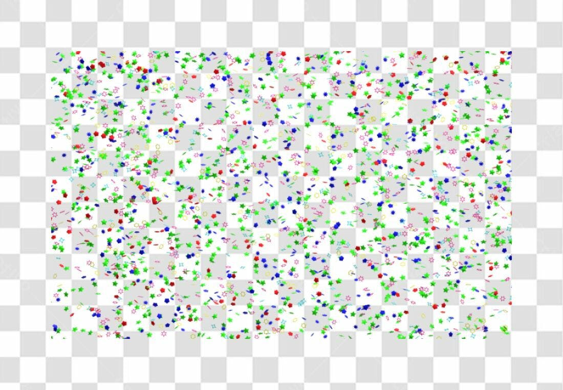 Fundo PNG com Confetes coloridos para Festa