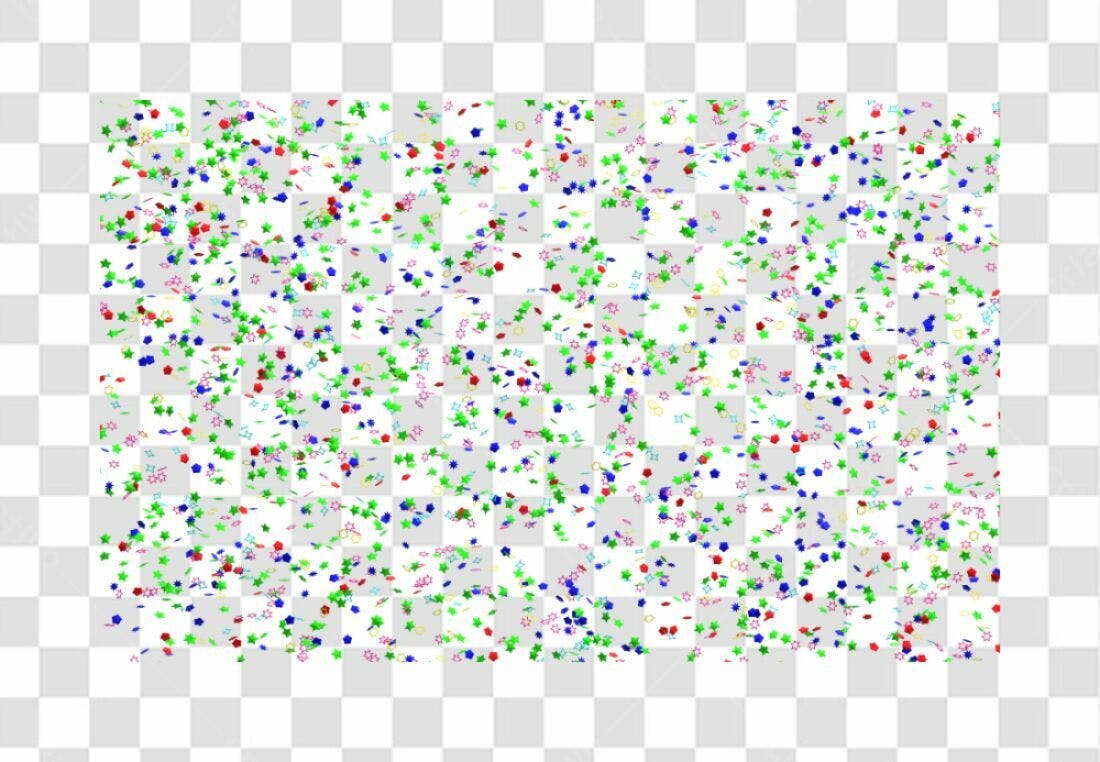 Confete PNG com fundo transparente para Festa