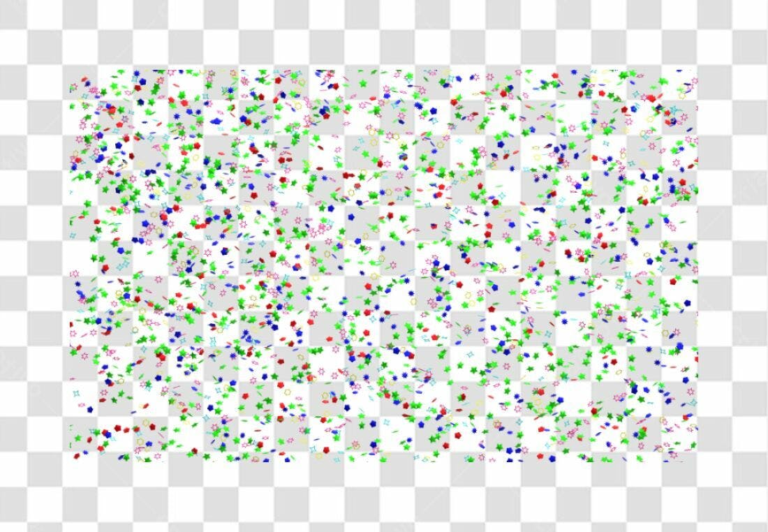 Confete PNG com fundo transparente para Festa