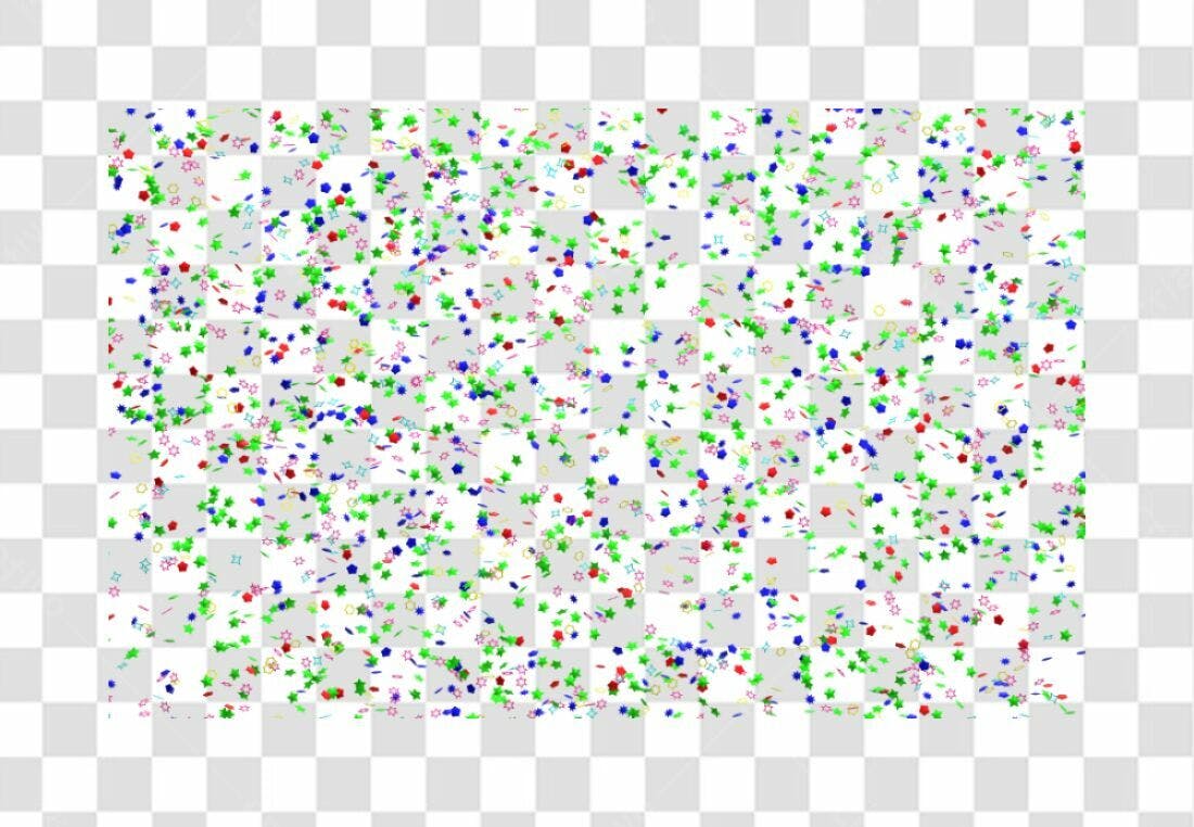 Confete PNG com fundo transparente para Festa