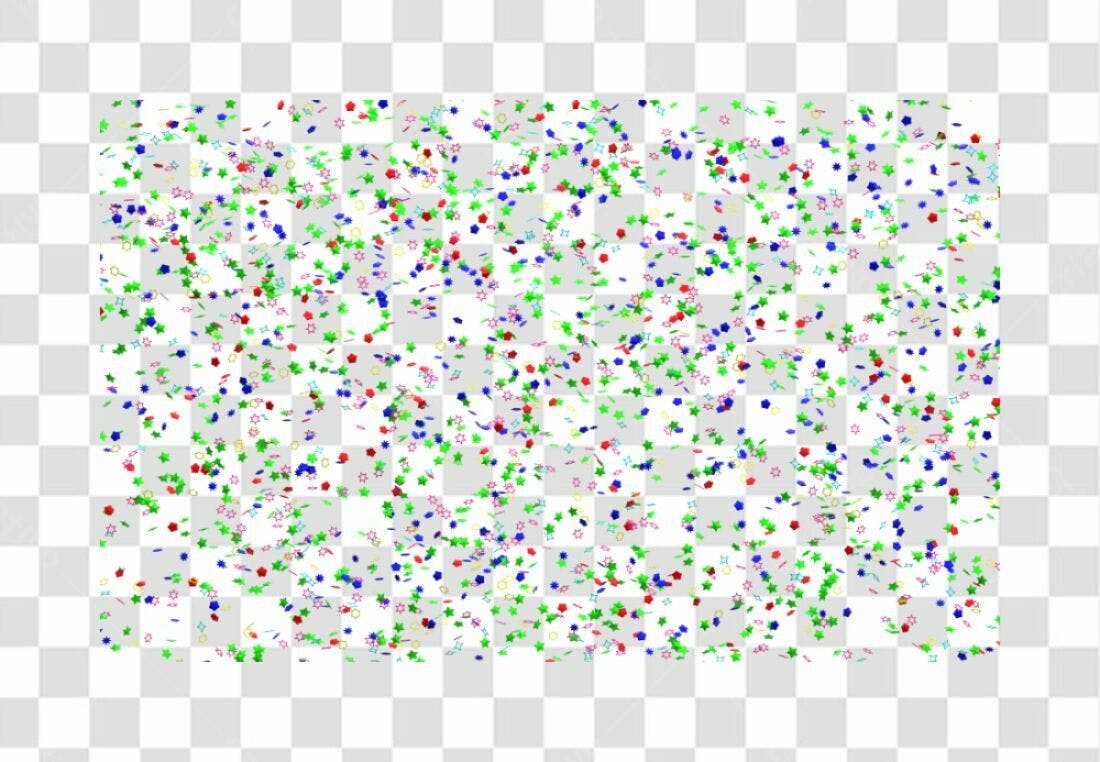 Confete PNG com fundo transparente para festa