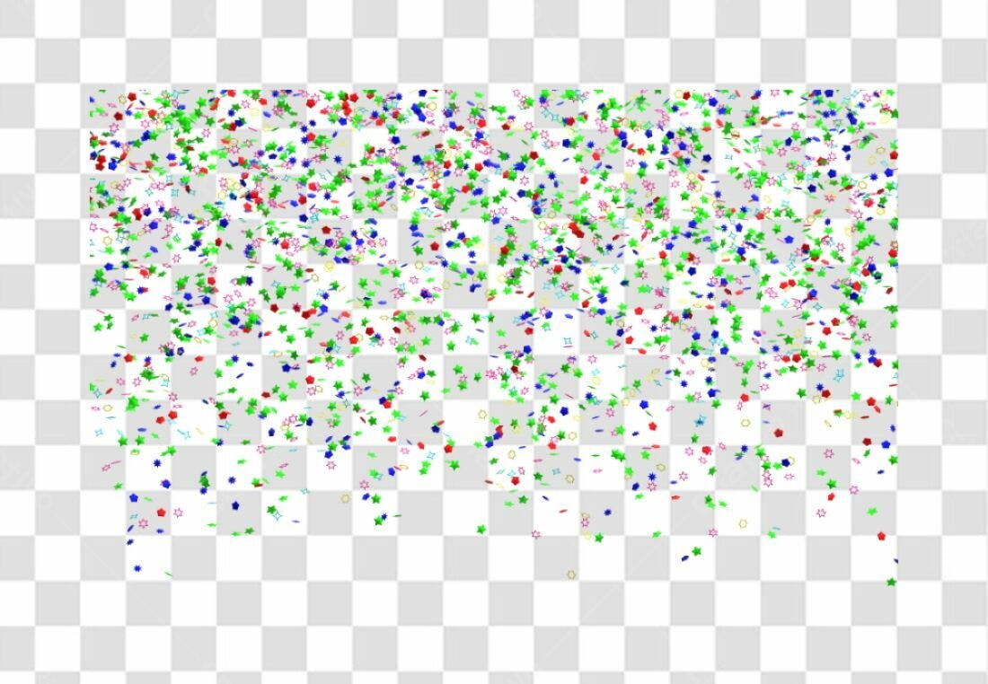 Confete PNG com fundo transparente para Festa