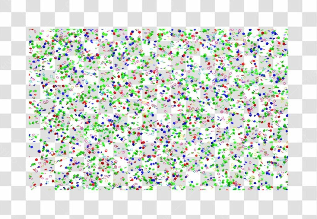 Fundo PNG com Confetes coloridos fundo transparente