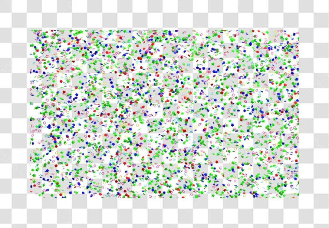 Fundo PNG com Confetes coloridos fundo transparente