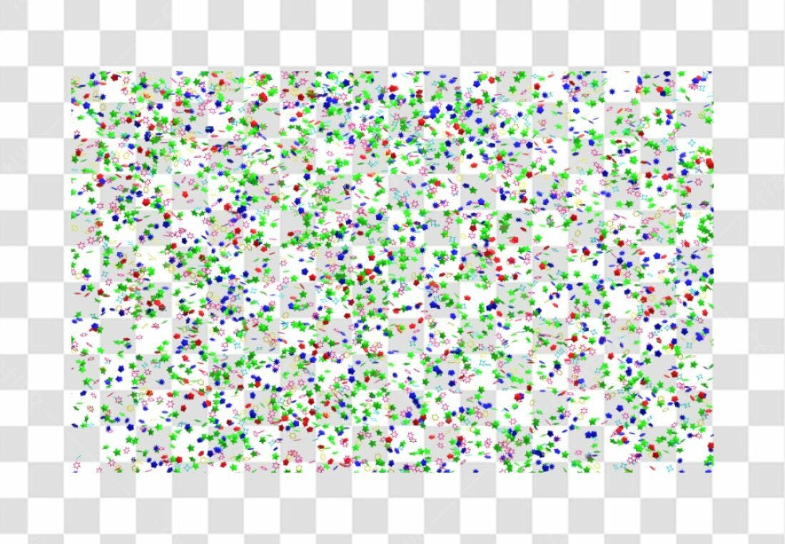 Confete PNG com fundo transparente para Festa