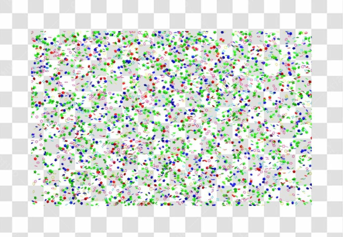 Confete PNG com fundo transparente para festas