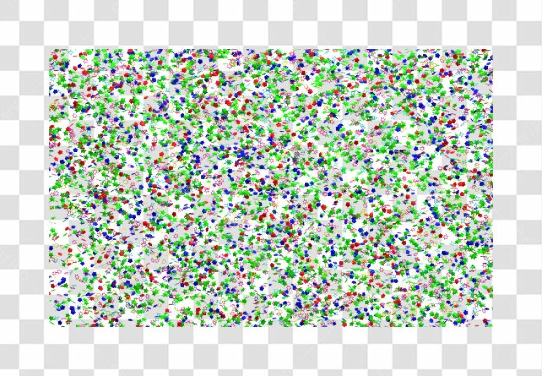 Fundo PNG com Confetes coloridos fundo transparente