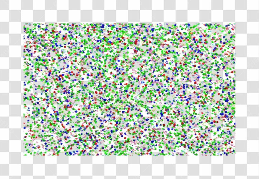 Fundo PNG com Confetes coloridos fundo transparente