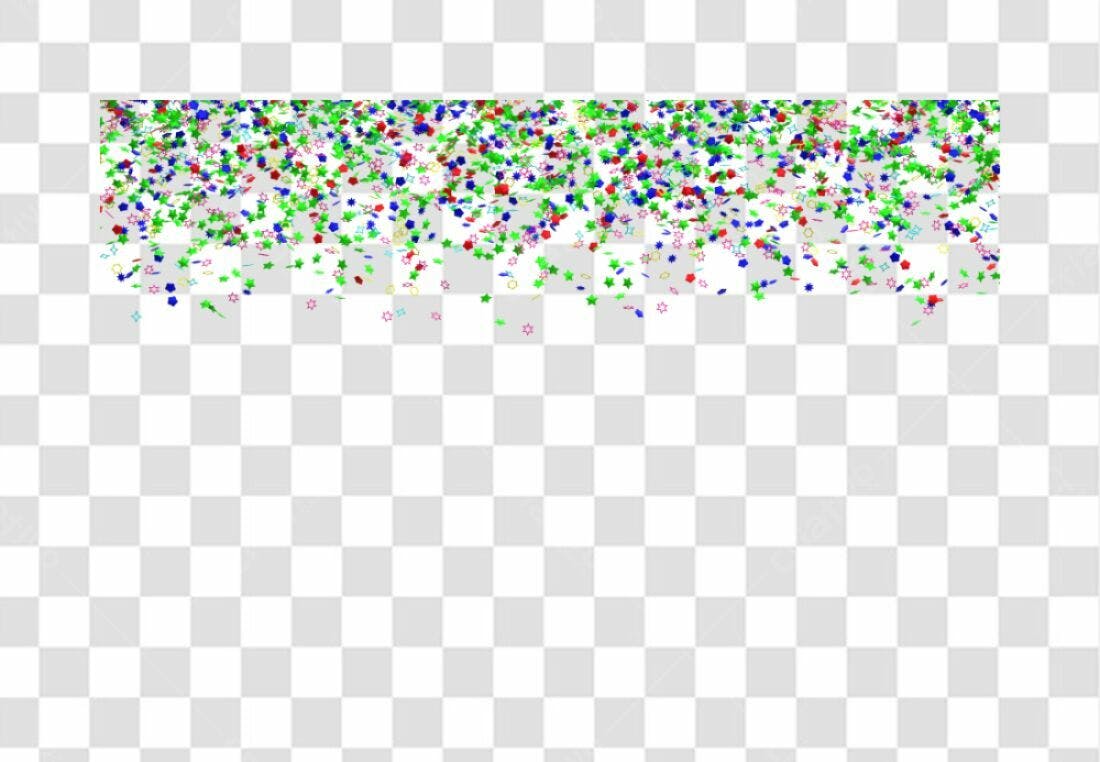 Banner Confetes Festa PNG com fundo transparente