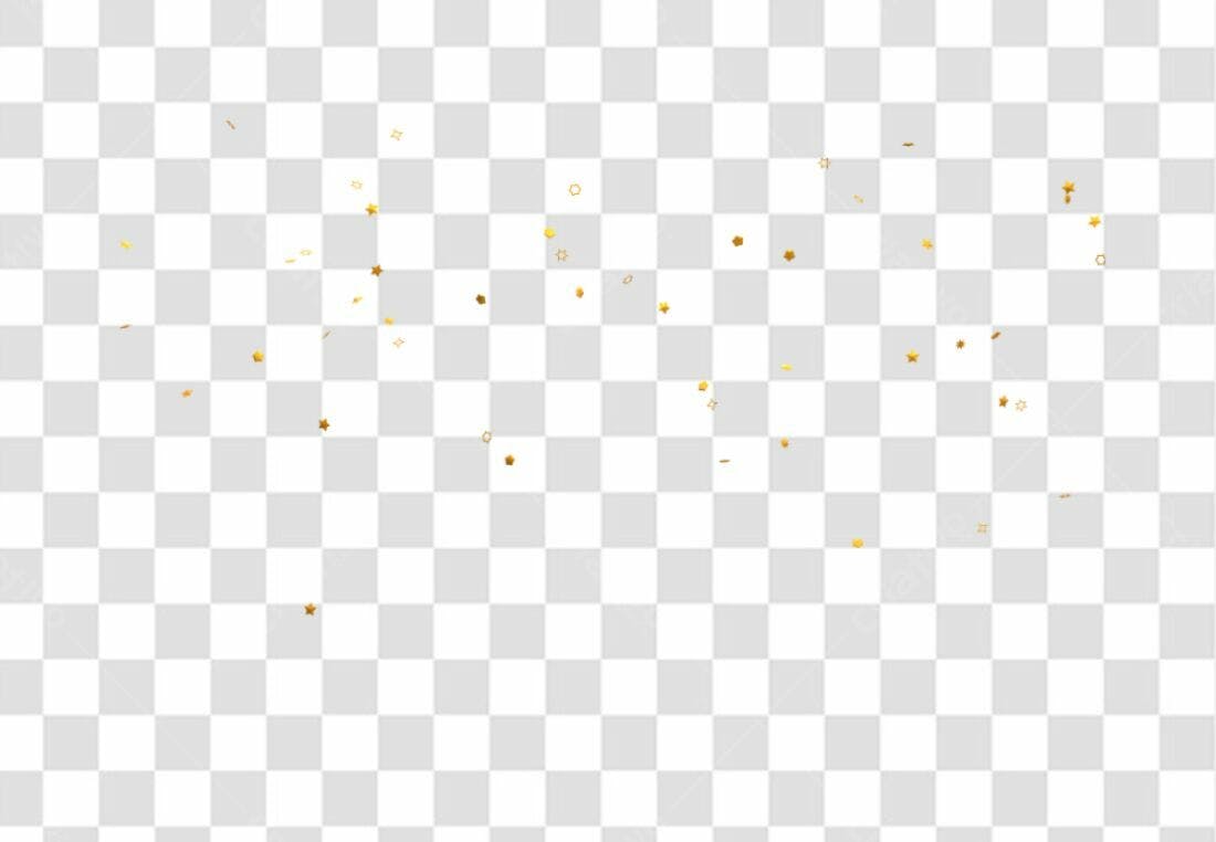 Icone de Confete Dourado PNG com fundo transparente