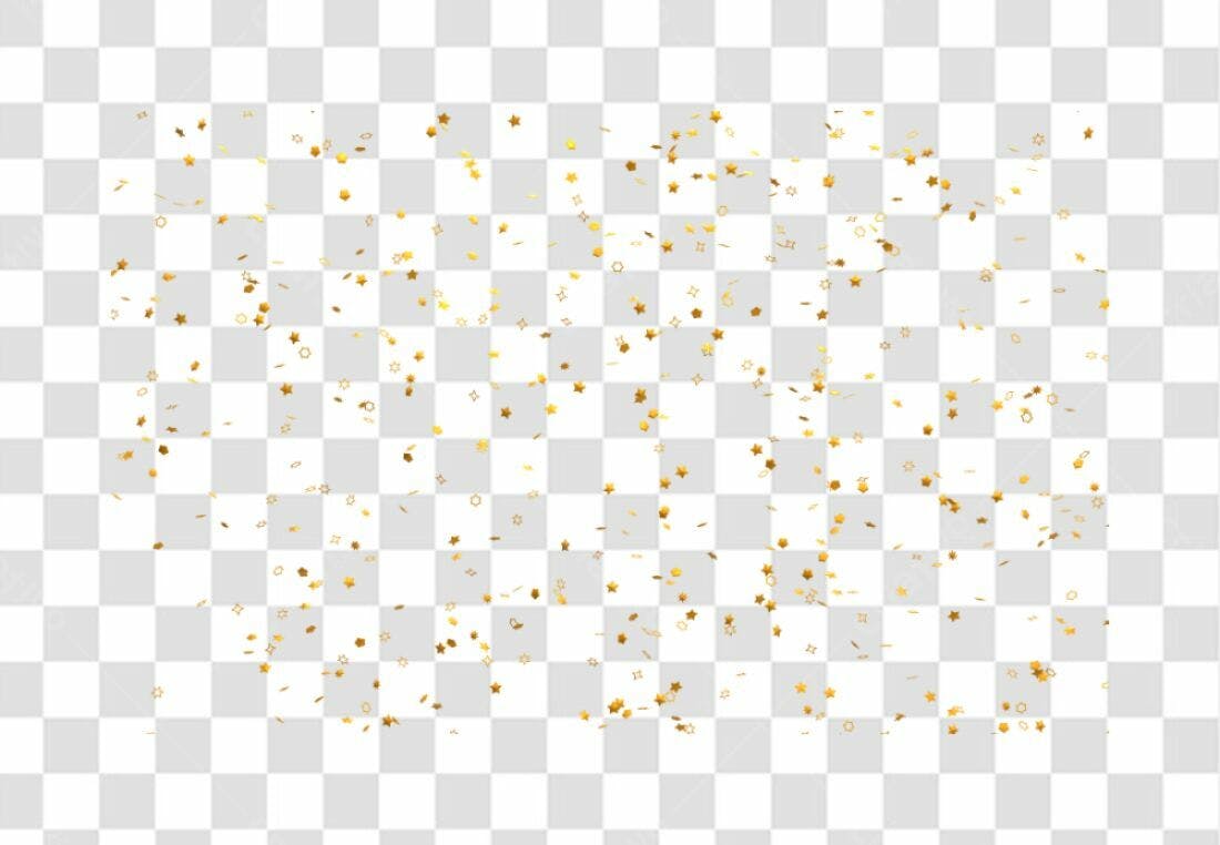 Confete PNG com fundo transparente para festas