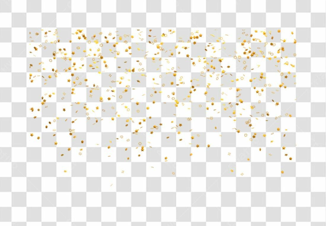 Decoração PNG com fundo transparente Estrelas Douradas