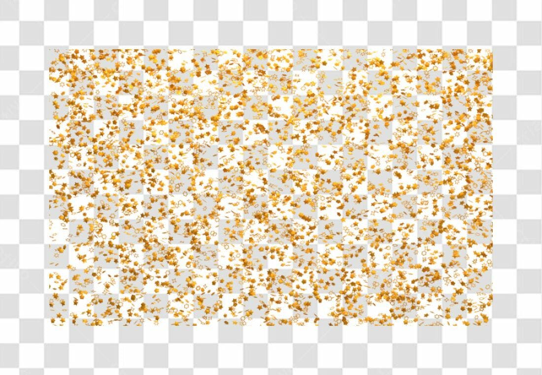 Fundo PNG com estrelas douradas para festas com fundo transparente