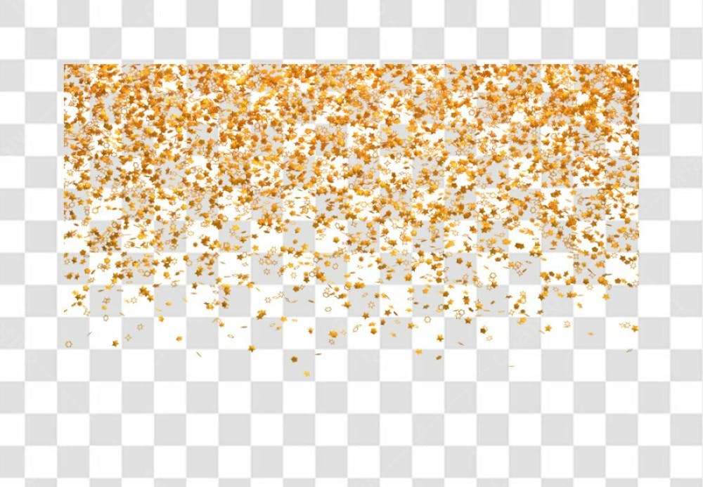 Realistic Colorfull Golden Confetti Background